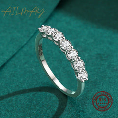 Ailmay 925 Sterling Silver Ring - Cubic Zirconia Wedding/Engagement