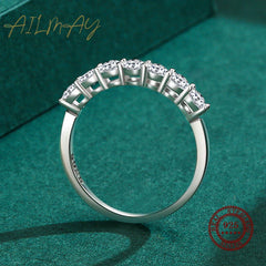 Ailmay 925 Sterling Silver Ring - Cubic Zirconia Wedding/Engagement