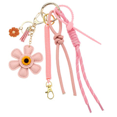 Leather Sunflower Bag Charm