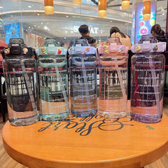 2L Water Bottle with Straw - Fitness Hydration Jug