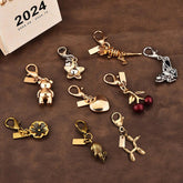 Cherry Bear & Dog Keychain