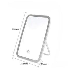 LED Foldable Rechargeable Makeup Mirror - Portable & Stylish
