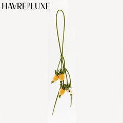 Cowhide Pea Pod Bag Charm