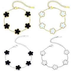 Gold Plated Flower Bracelet – Adjustable Luxury Gi