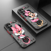 Minnie & Mickey Mouse Frosted Phone Case for Samsung Galaxy S10-S24