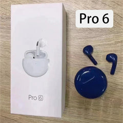 Pro 6 TWS Wireless Earbuds β Deep Bass & Clear Sound