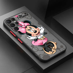Minnie & Mickey Mouse Frosted Phone Case for Samsung Galaxy S10-S24