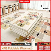 Foldable Waterproof Baby Play Mat – Double-Sided Foam