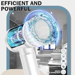 Electric Spin Scrubber with 5 Brush Heads for Bathroom Cleaning