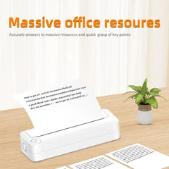 Mini Thermal Printer - Wireless Bluetooth A4 Photo & Document Printer