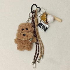 Cartoon Plush Pet Keychain