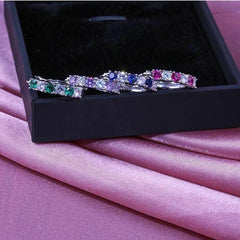 925 Sterling Silver Zircon Stud Earrings for Women