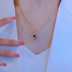 Colorful Zircon Heart Necklace