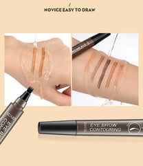 4-Point Waterproof Eyebrow Pencil, Long-Lasting Microblade Effect