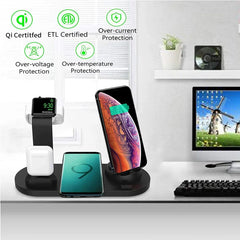 30W 7-in-1 Wireless Charging Stand – Fast Charger Dock for iPhone, Apple Watch, AirPods