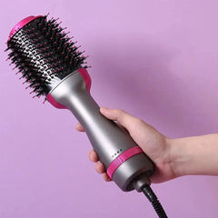 3-in-1 Hot Air Comb for Styling - Straightening & Curling Brush