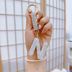 Rhinestone Alphabet Keychain