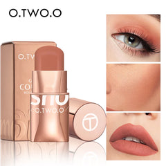 3-in-1 Lipstick & Blush Stick - Waterproof & Buildable