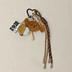 Cartoon Plush Pet Keychain
