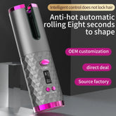 Cordless Automatic Hair Curler - USB Rechargeable & Adjustable Temperature