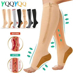 Zipper Compression Socks (15–20mmHg)