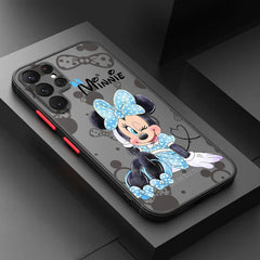 Minnie & Mickey Mouse Frosted Phone Case for Samsung Galaxy S10-S24