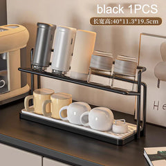 2-Tier Bottle Drying Rack – Stainless Steel with Drain Tray