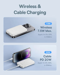 Baseus 20W Magnetic Power Bank - 5000mAh, Fast Charging for iPhone 8-16