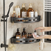 No-Drill Bathroom Caddy – Shower Shelf & Towel Holder Set