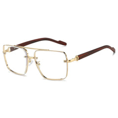 Fashion Retro Square Metal Shades Women's Original Brand Design Driving Sunglasses New Double Bridge Pilot Sun Glasses