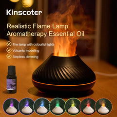 KINSCOTER Volcanic Aroma Diffuser – Essential Oil & Flame Lamp