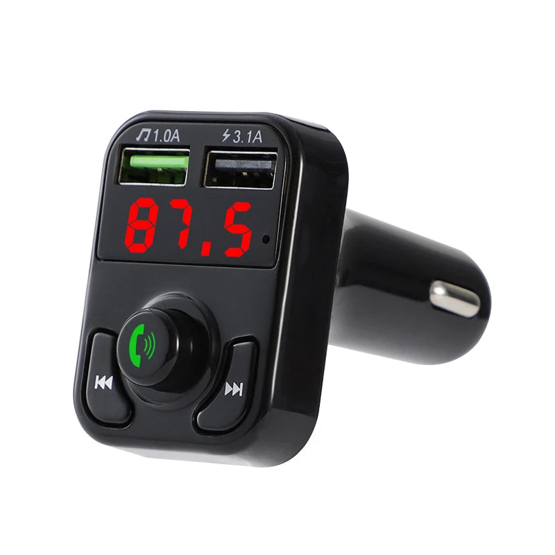 Bluetooth 5.0 FM Transmitter for Cars with USB Charger