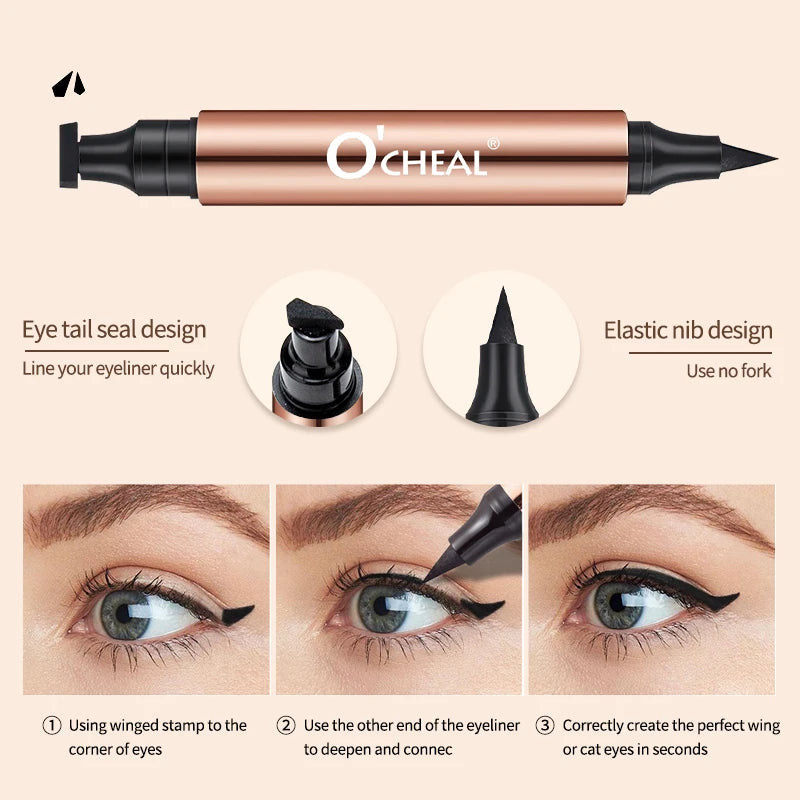 O'CHEAL Waterproof Dual Head Eyeliner Stamp & Pen