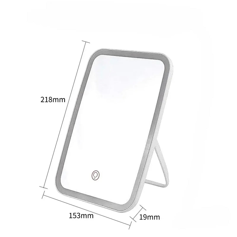 LED Foldable Rechargeable Makeup Mirror - Portable & Stylish