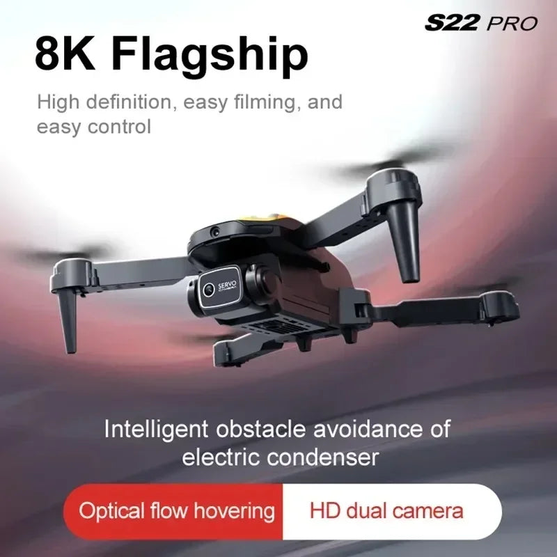 Tesla 8K Drone with GPS & Obstacle Avoidance