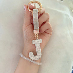 Rhinestone Alphabet Keychain