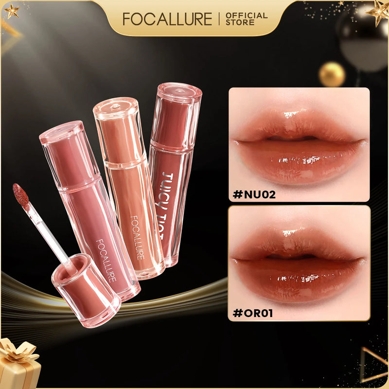 FOCALLURE Glossy Liquid Lipstick - Long-Lasting & Moisturizing