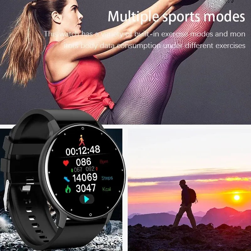 Men's Smartwatch, Full Touch Fitness Tracker, IP68 Waterproof