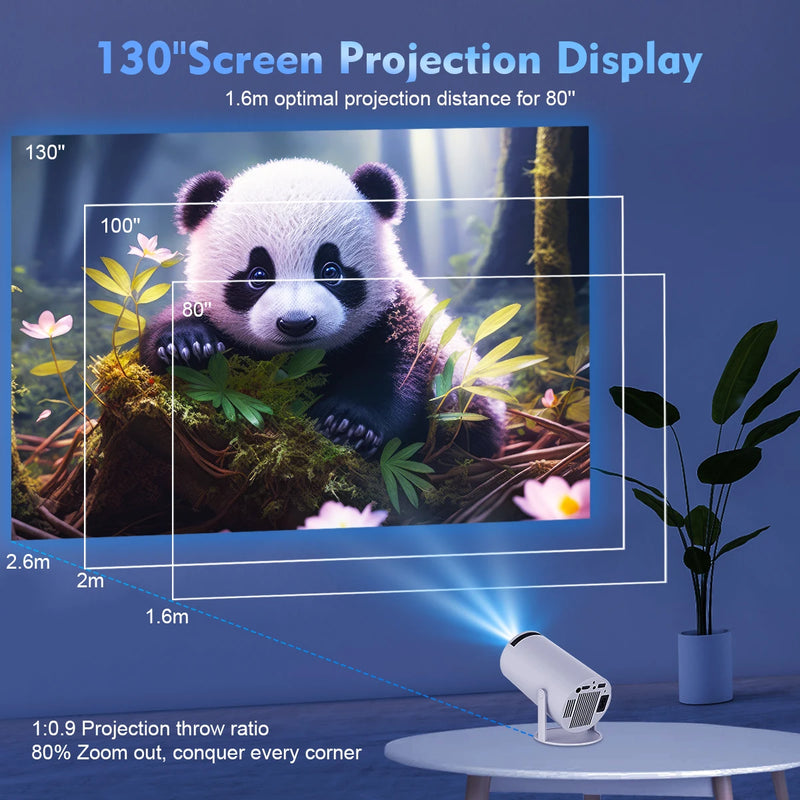 Magcubic 4K Wifi6 Projector, Android 11, Portable Home Cinema