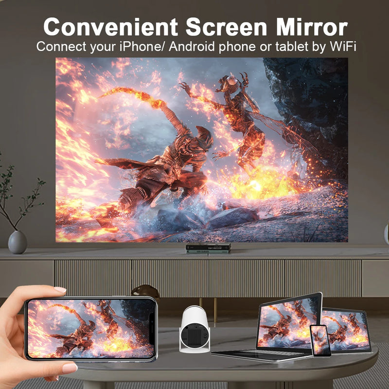 Magcubic 4K Wifi6 Projector, Android 11, Portable Home Cinema