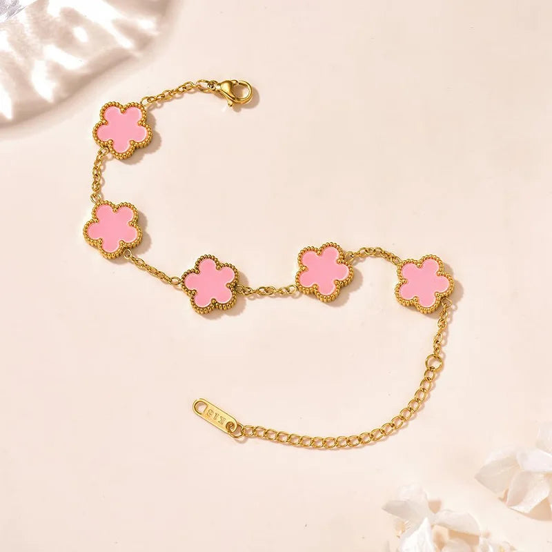 Gold Plated Flower Bracelet – Adjustable Luxury Gi