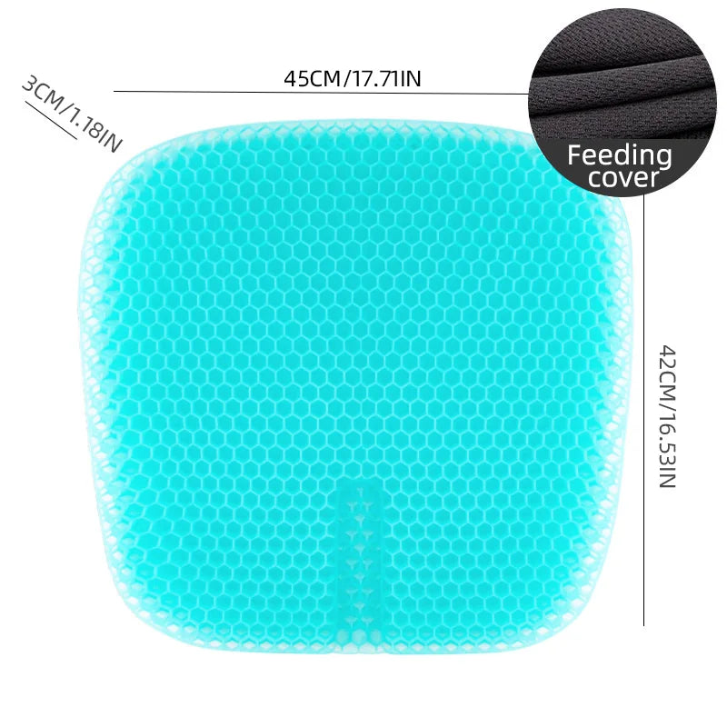 Honeycomb Gel Cushion - Comfortable for Office & Car Seats