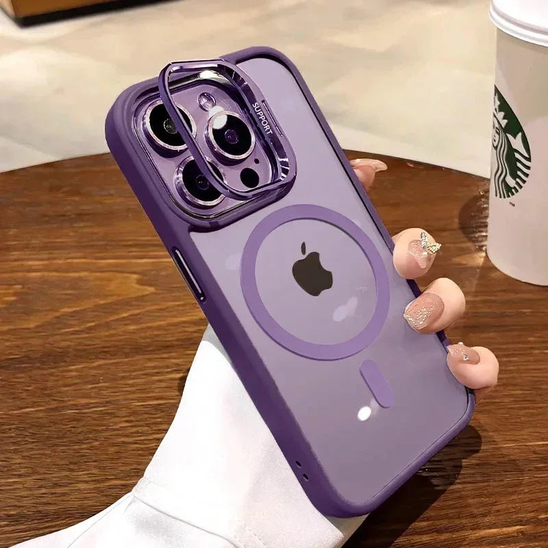 Luxury Magnetic iPhone Case with Lens Protector & Wireless Charging