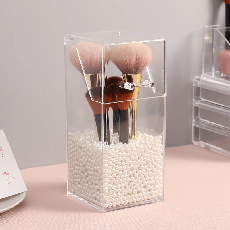 Transparent Acrylic Makeup Organizer - Brush & Cosmetic Holder