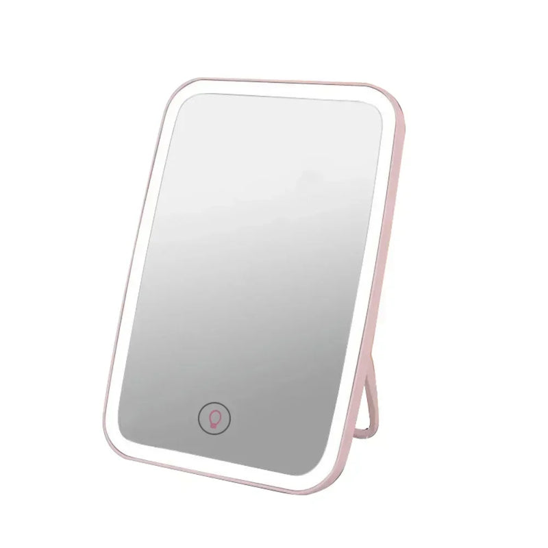 LED Foldable Rechargeable Makeup Mirror - Portable & Stylish