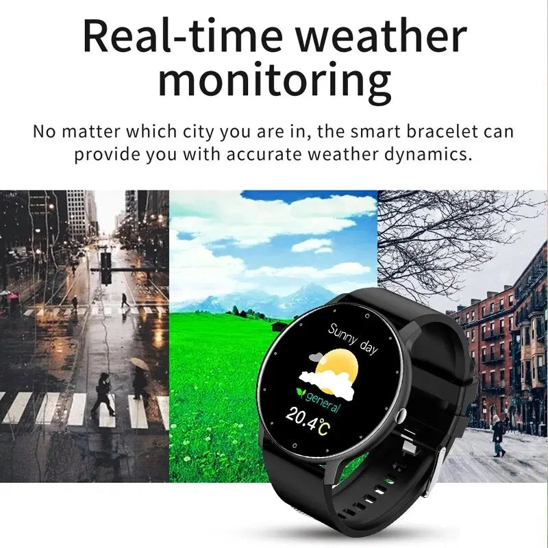 Men's Smartwatch, Full Touch Fitness Tracker, IP68 Waterproof