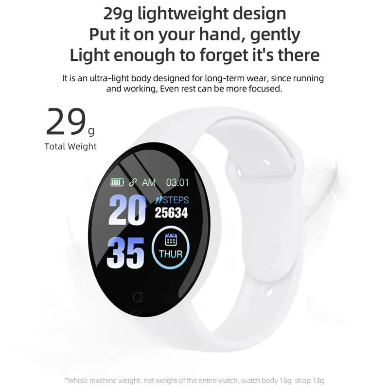 D18 Smart Watch - Bluetooth Fitness Tracker & Sleep Monitor