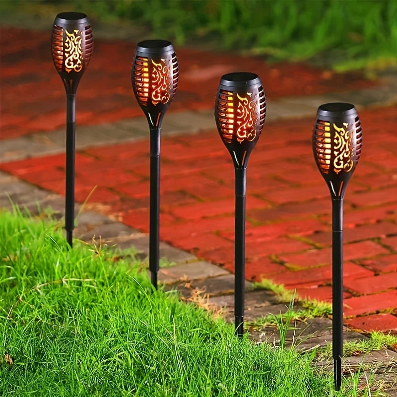 Led Solar Simulation Flame Lamps Waterproof Garden Decoration 1/2/4/8/12pcs 12