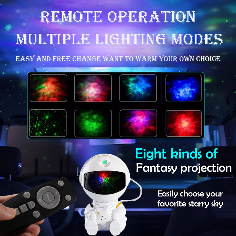 Astronaut Galaxy Star LED Projector Lamp for Kids' Room Decor