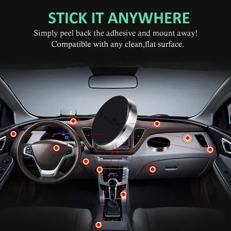 Universal Magnetic Car Phone Holder – Dashboard & Wall Mount Stand for iPhone, Xiaomi, Samsung